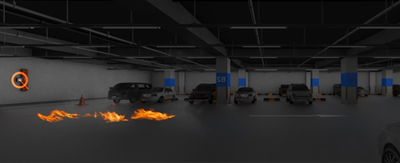 화재 발신기, 화재 발생 시 전체 점등 기능1.화재발생